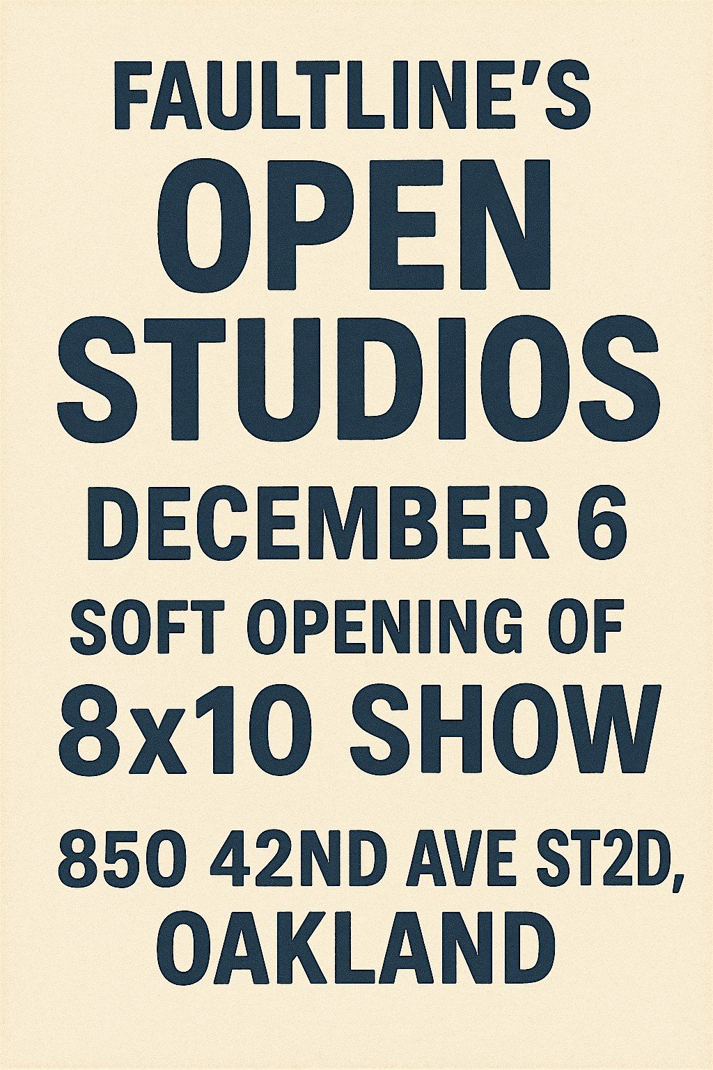 Faultline\u2019s Open Studios + 8x10 Soft Opening