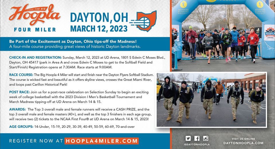 2023 Hoopla 4 Miler, University of Dayton Arena, 12 March 2023