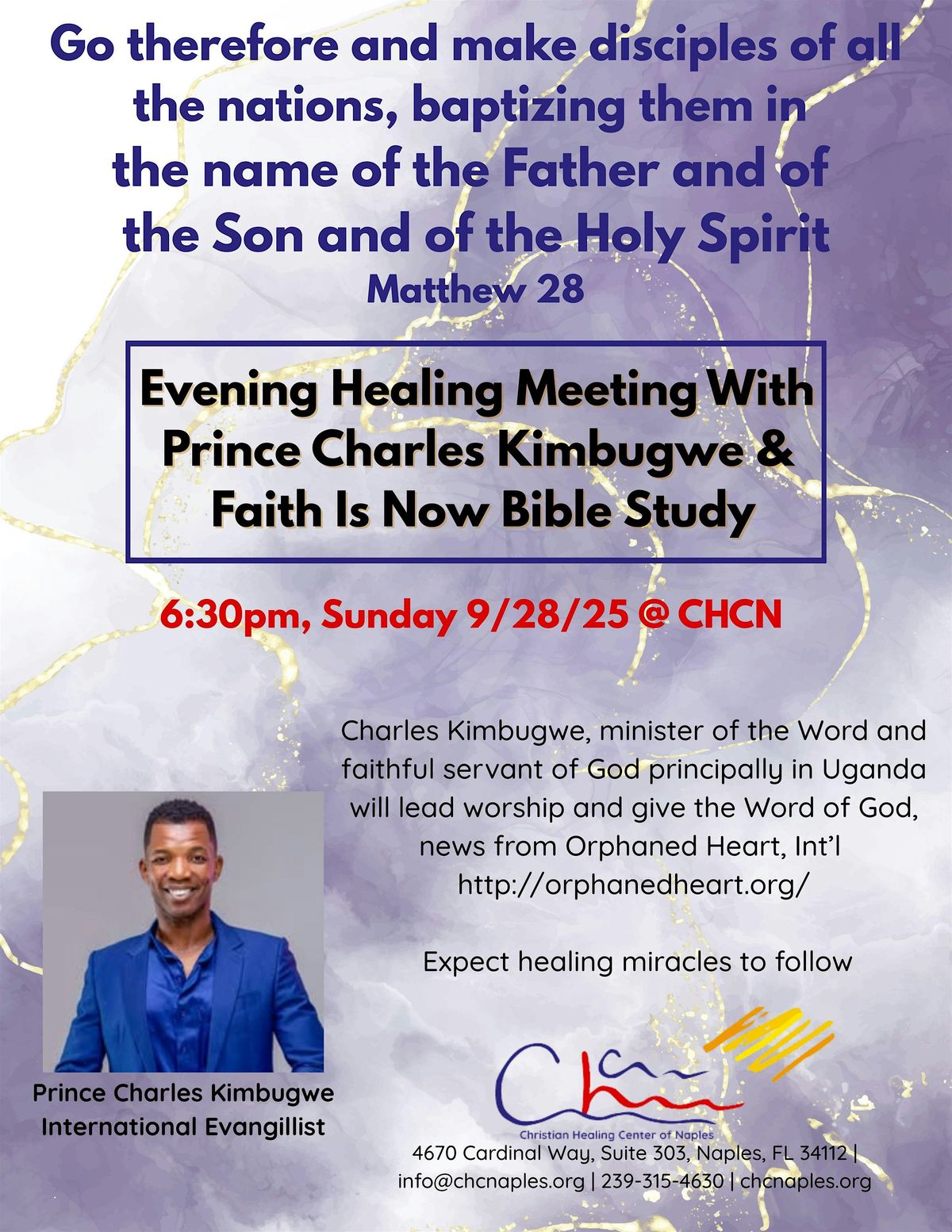 Come Fellowship With Prince Charles