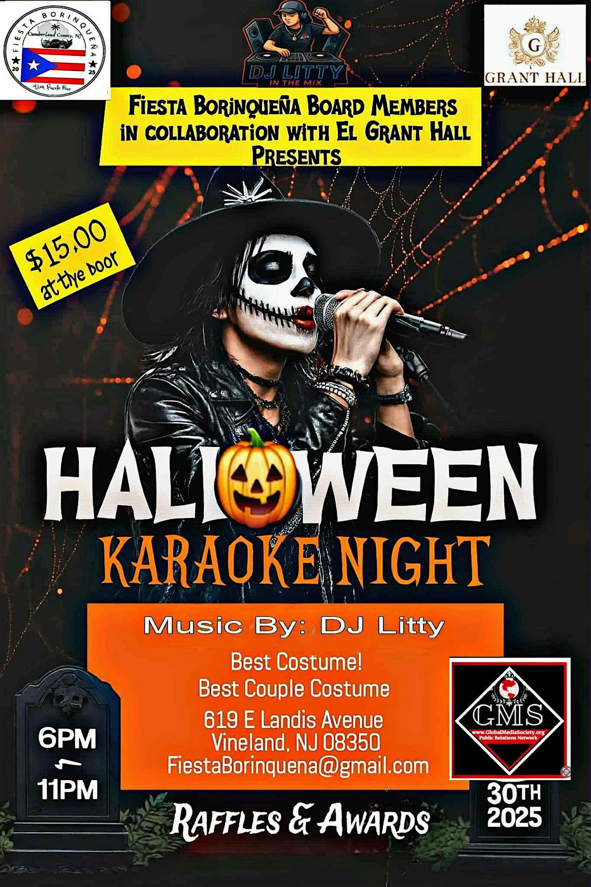 Fiesta Borinque\u00f1a Halloween Karaoke w\/ DJ Litty
