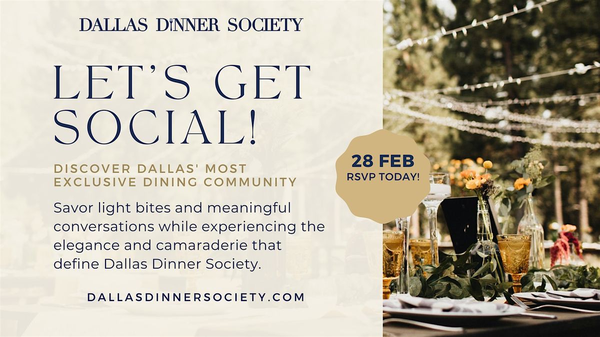 Dallas Dinner Society North Preview Event