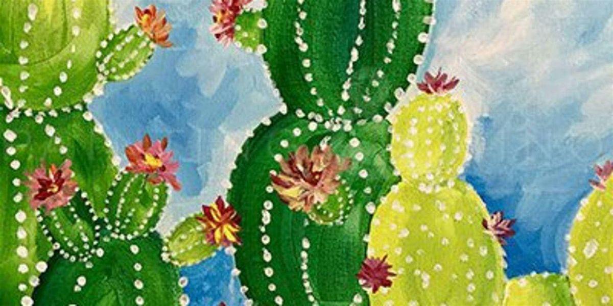 Blooming Cactus - Paint and Sip by Classpop!\u2122