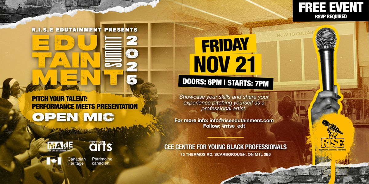 Day 1: EDUTAINMENT SUMMIT 2025 \u2013 Open Mic & Performances