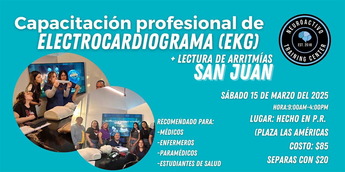 Capacitaci\u00f3n en EKG (electrocardiograma) + Lectura de Arritmias