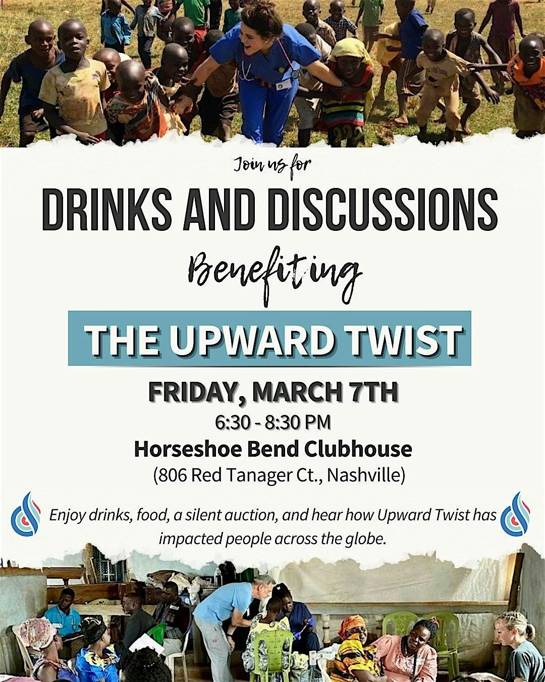 Drinks & Discussions benefiting The Upward Twist