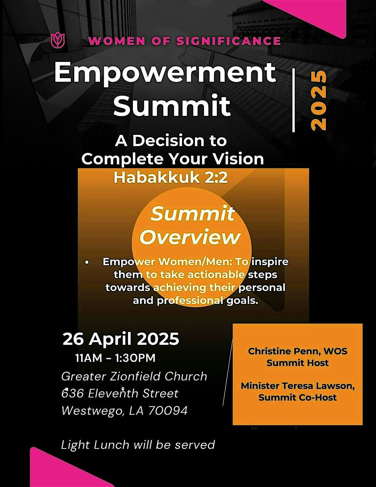 "A Decision to Complete Your Vision" Empowerment Summit