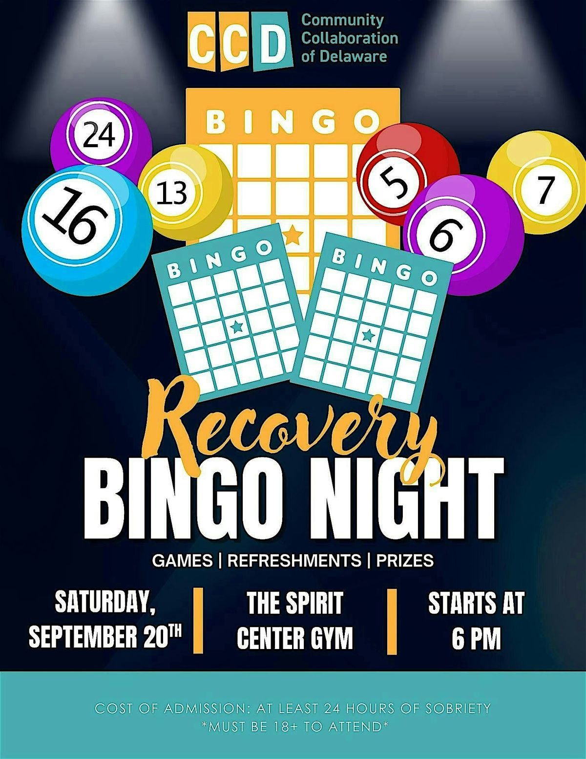 CCD's Second Annual Recovery Bingo Night