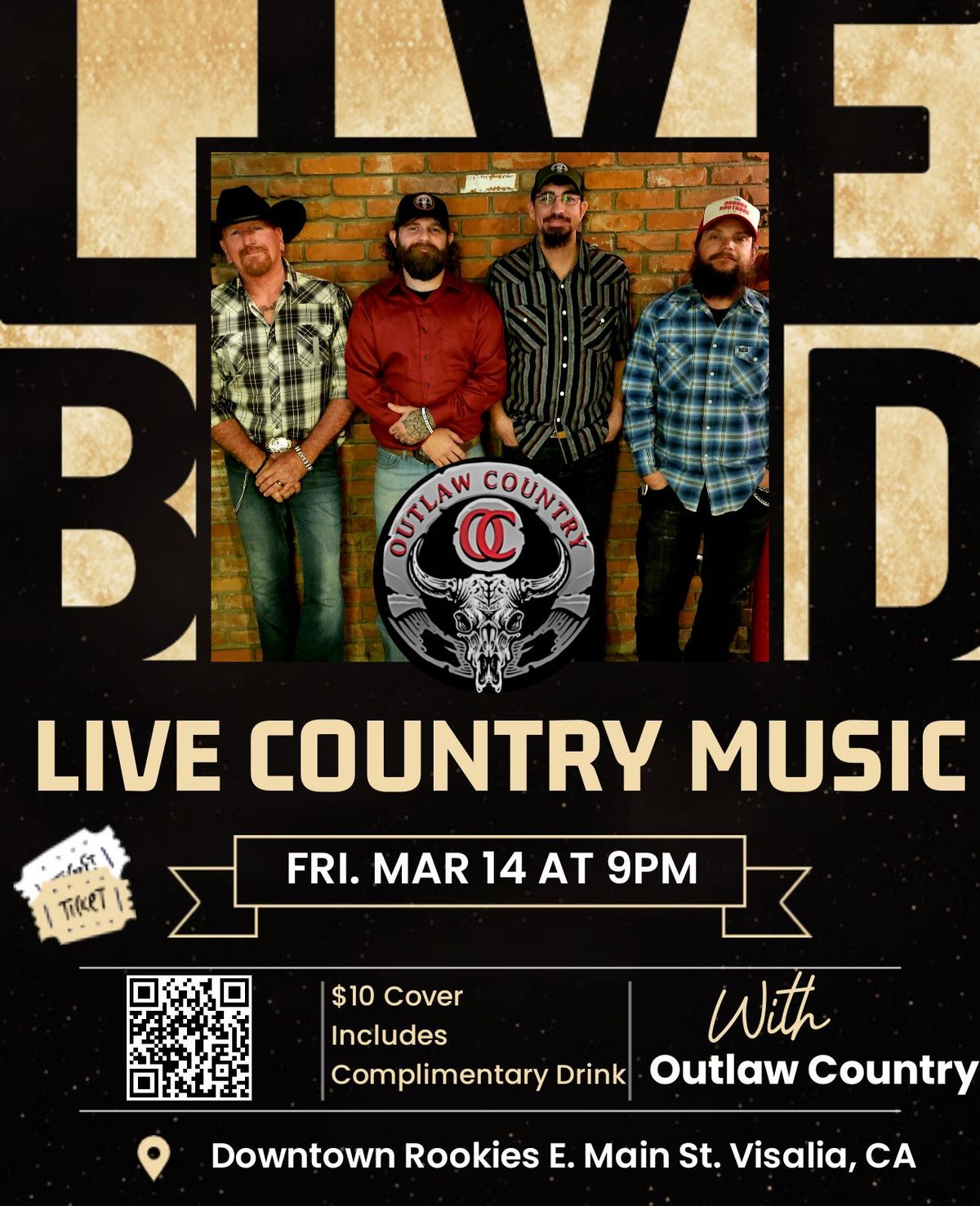 Outlaw Country at Downtown Rookies, Visalia 