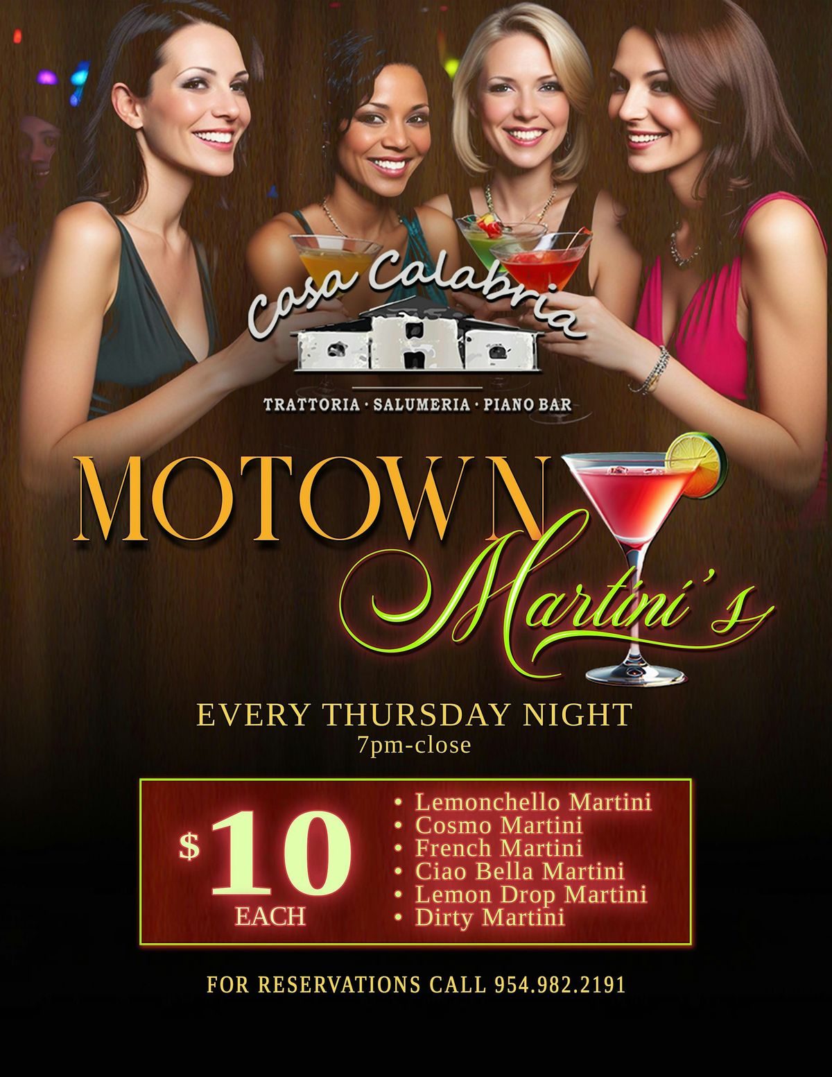 Live Motown Music & $10 Martinis