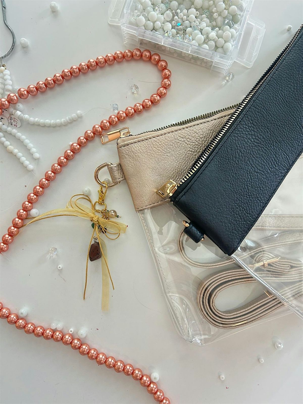 Bag Charms with Monogramed Purse