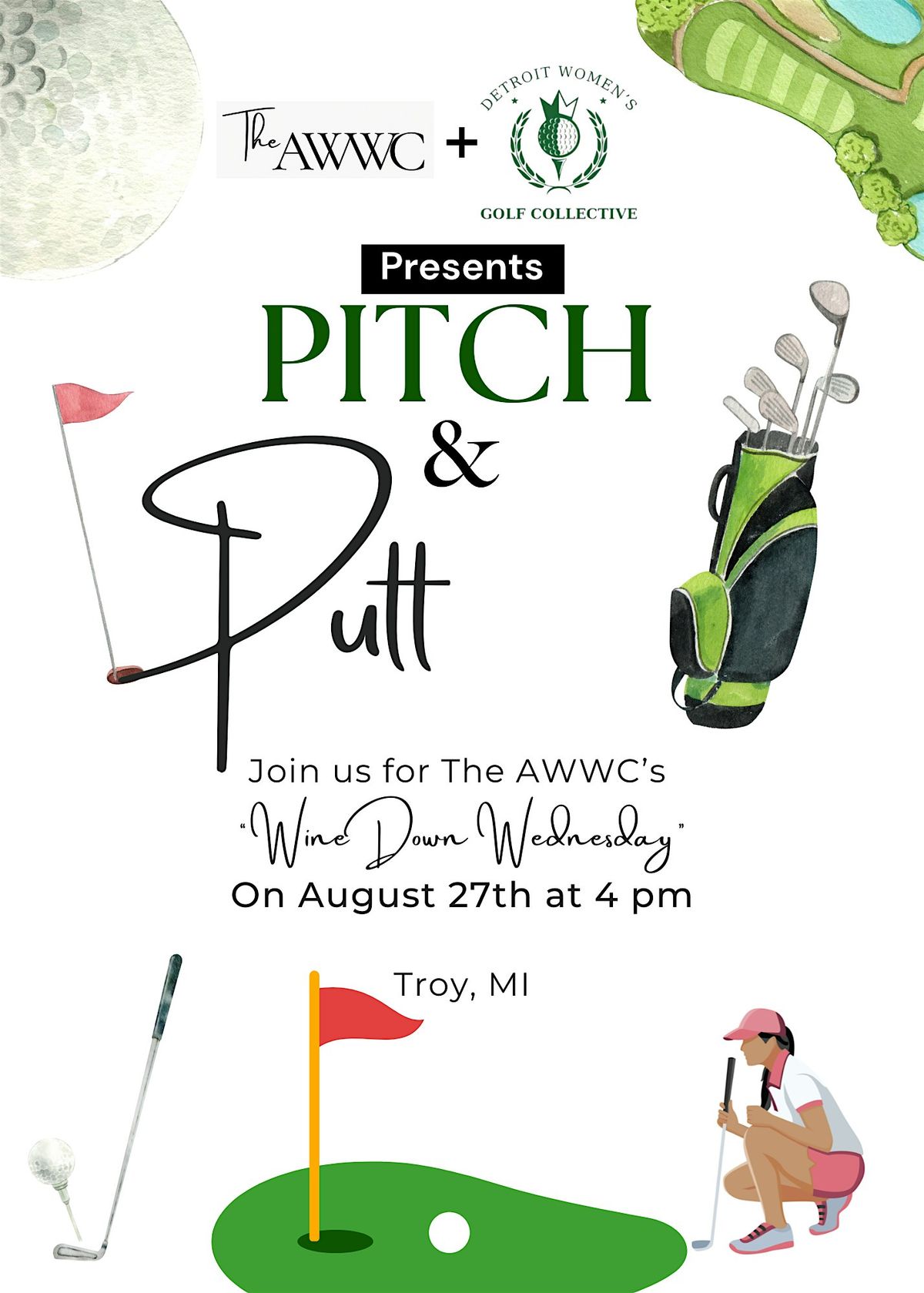 Pitch & Putt: AWWC x Detroit Women\u2019s Golf Collective Special Event