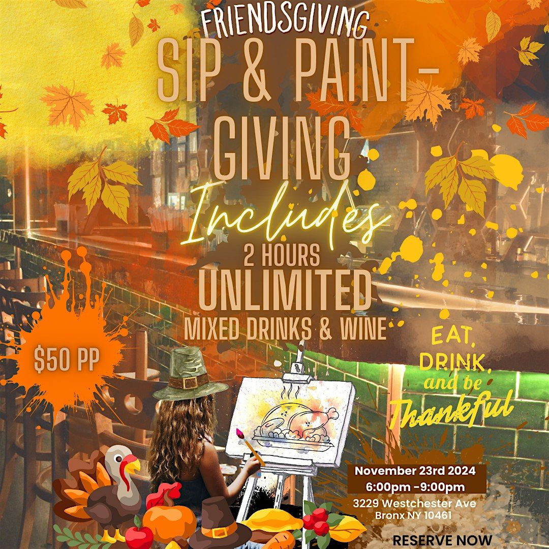 Friendsgiving Sip & paint at lounge 43