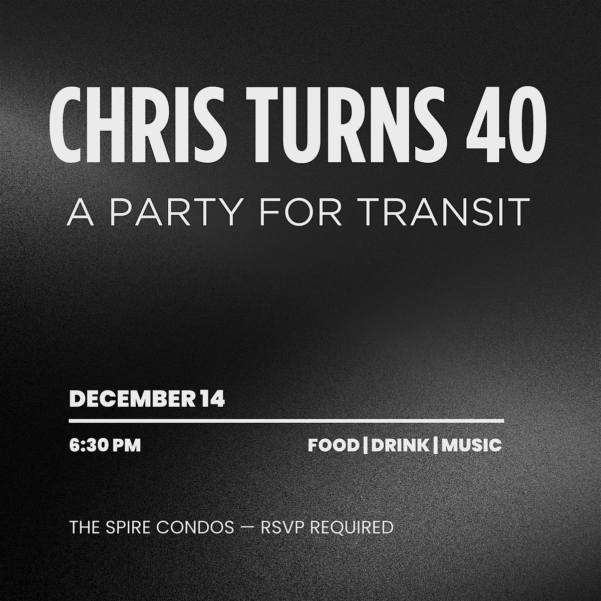 Chris turns 40