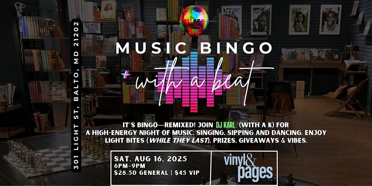 MUSIC BINGO WITH A BEAT