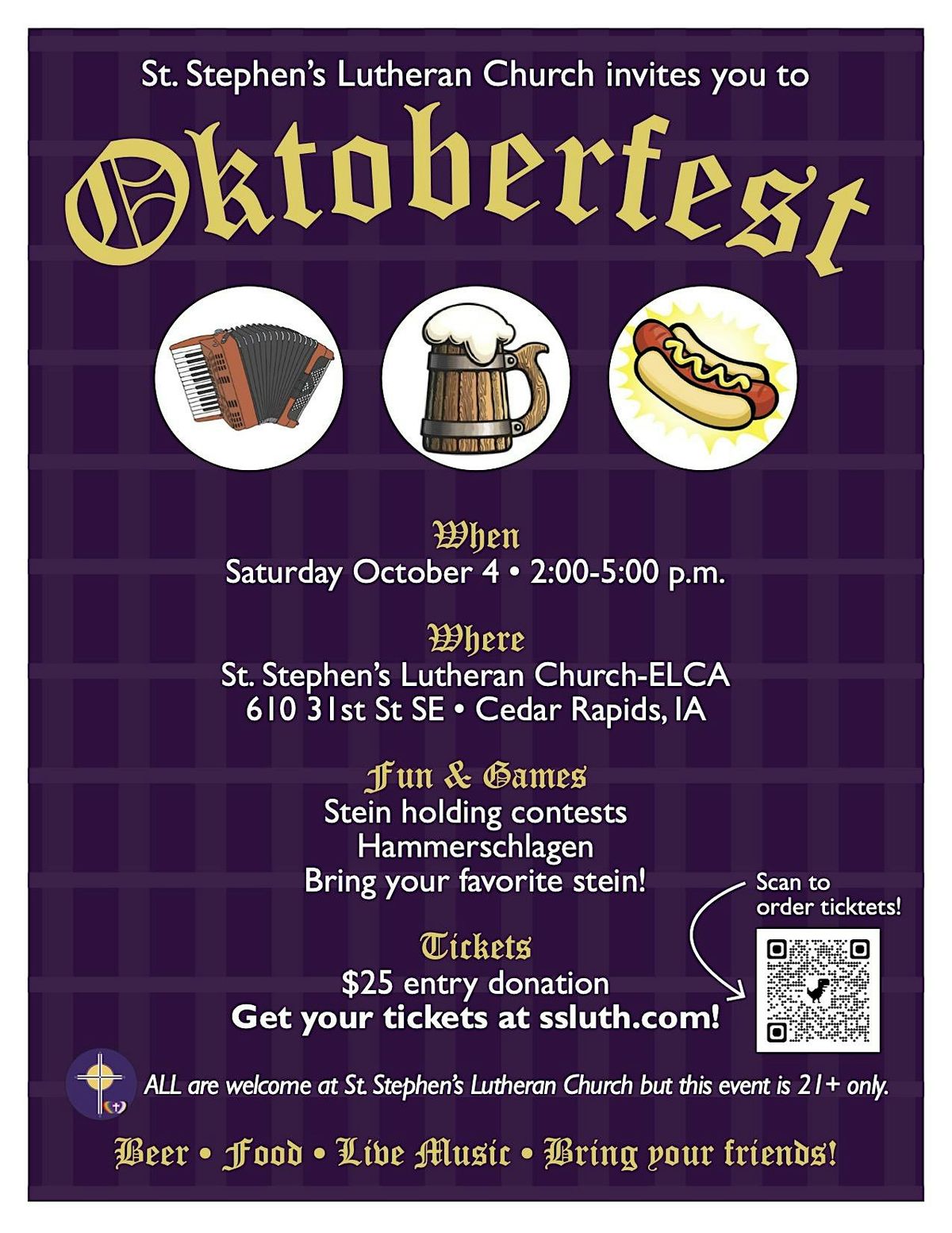 3rd Annual Oktoberfest Fundraiser for St. Stephen's Lutheran Church