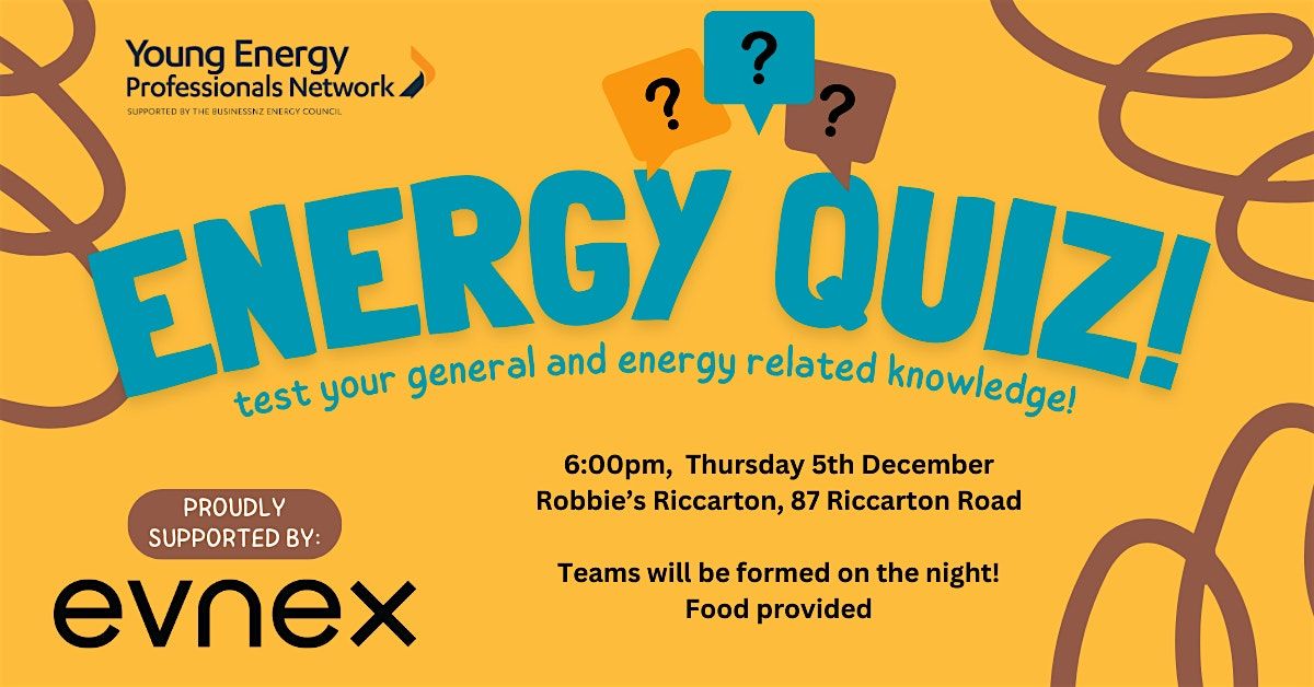 YEPN Christchurch Energy Quiz Night