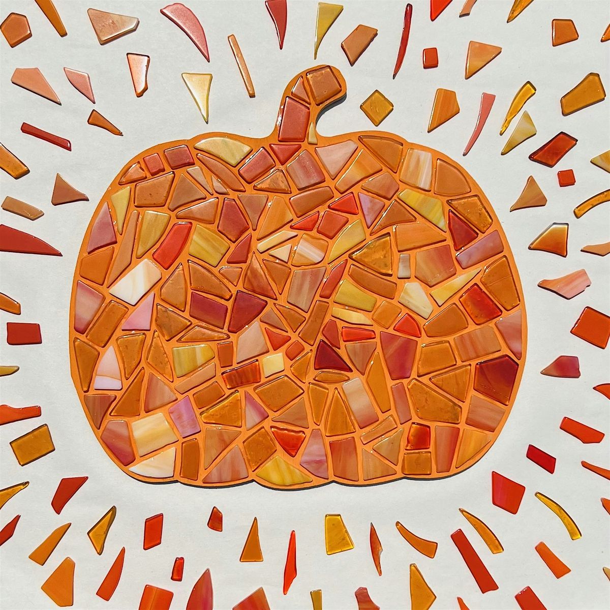 Pumpkin glass mosaic at The Vineyard at Hershey