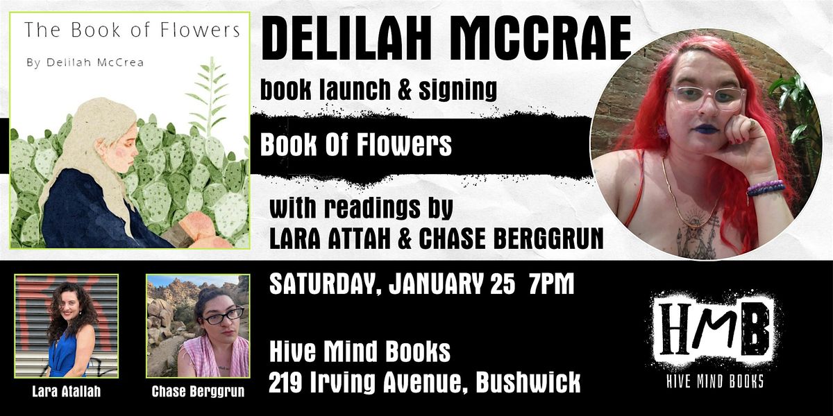 Book Launch: Delilah McCrae and Book of Flowers