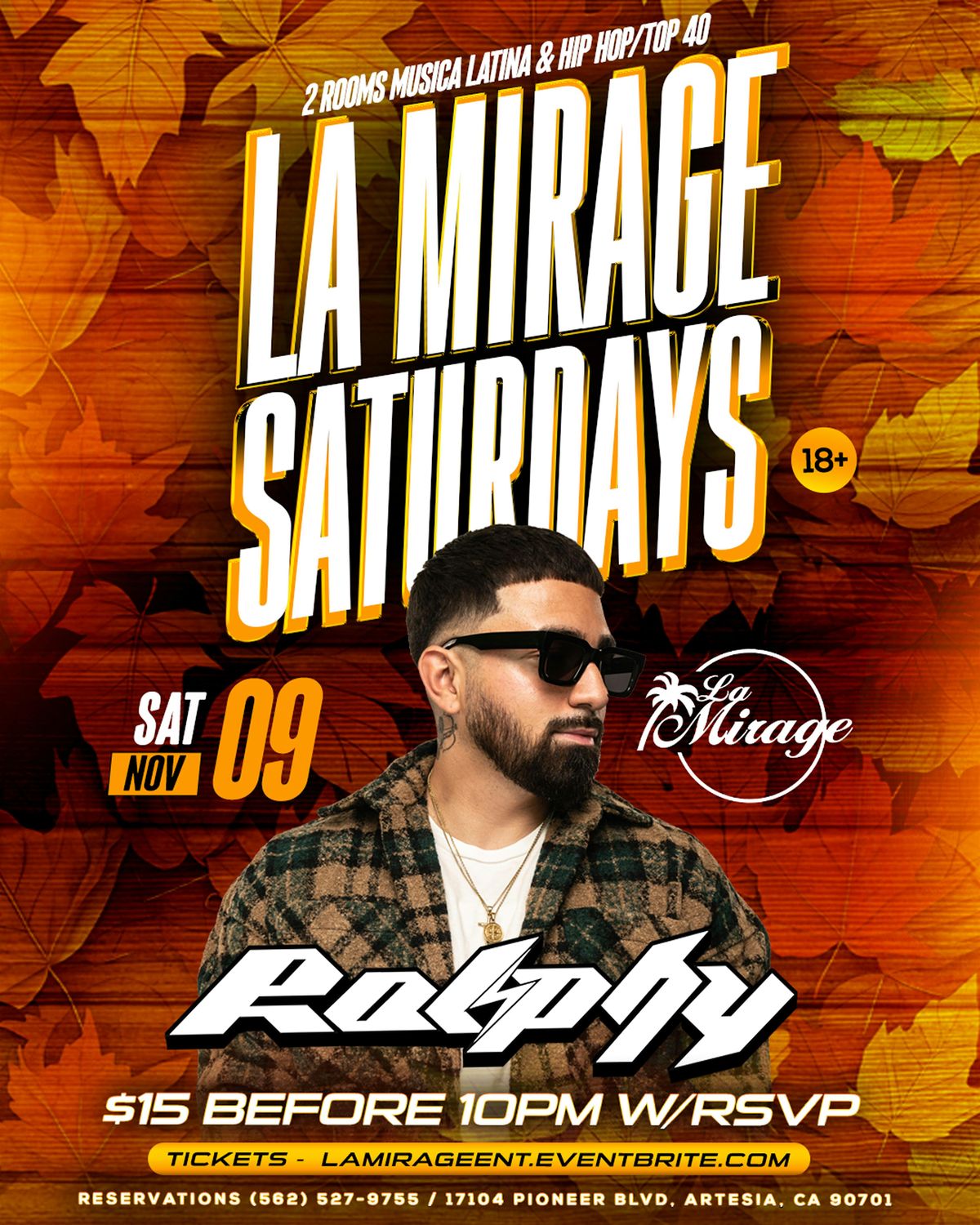 La Mirage Nightclub 18+ | SATURDAY November 09 RALPHY