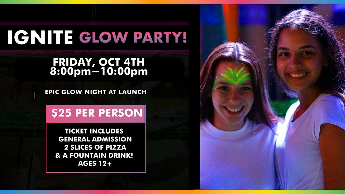 Teen Night Glow Party at Launch Framingham!