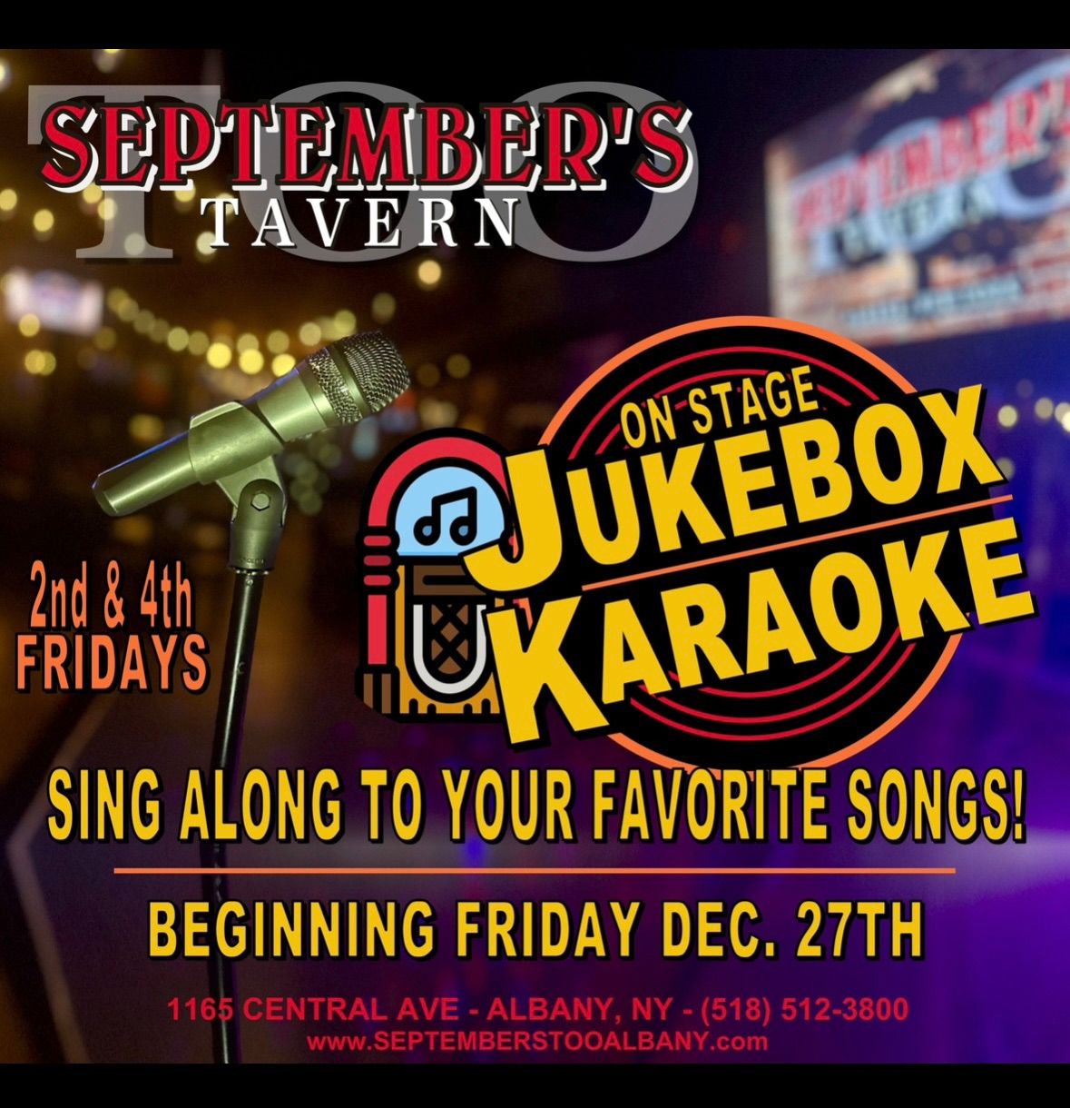 JUKEBOX KARAOKE at September\u2019s Too Tavern!