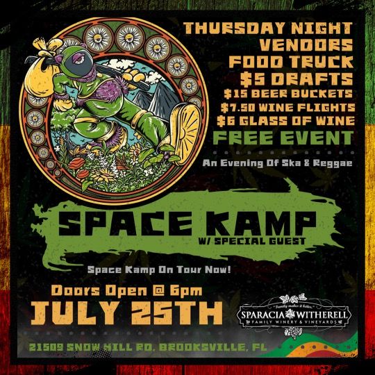 Space Kamp & Elephants Dancing at Sparacia Witherell Winery