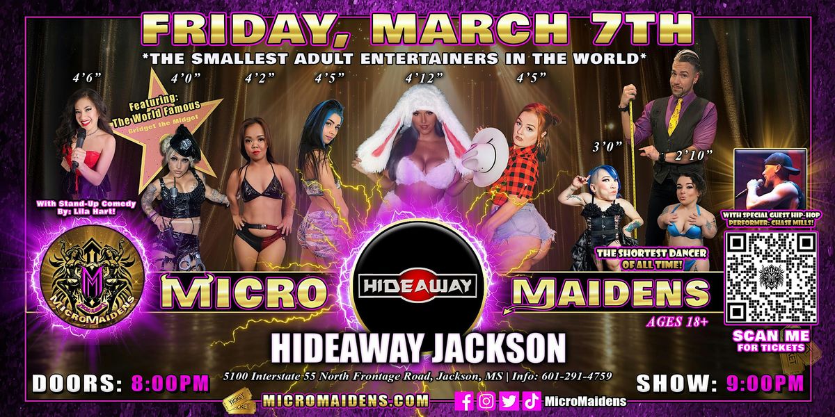 Jackson, MS - Micro Maidens Dwarf Dancers @The Hideaway