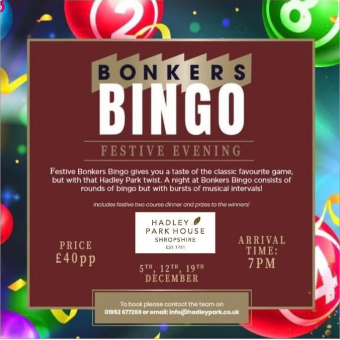 Festive Bonkers Bingo 