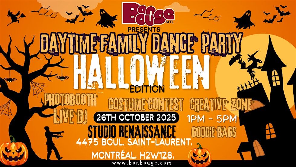 Montreal's Ultimate Daytime Family Dance Party- HALLOWEEN Edition