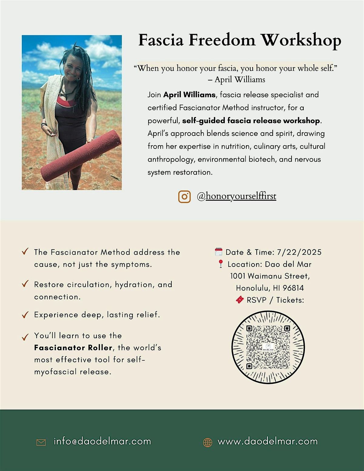Fascia Freedom Workshop with April Williams