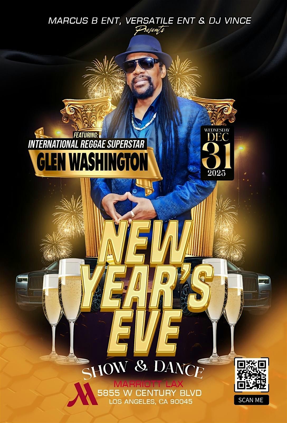 NYE Show & Dance \u2013 Featuring International Reggae Superstar Glen Washington