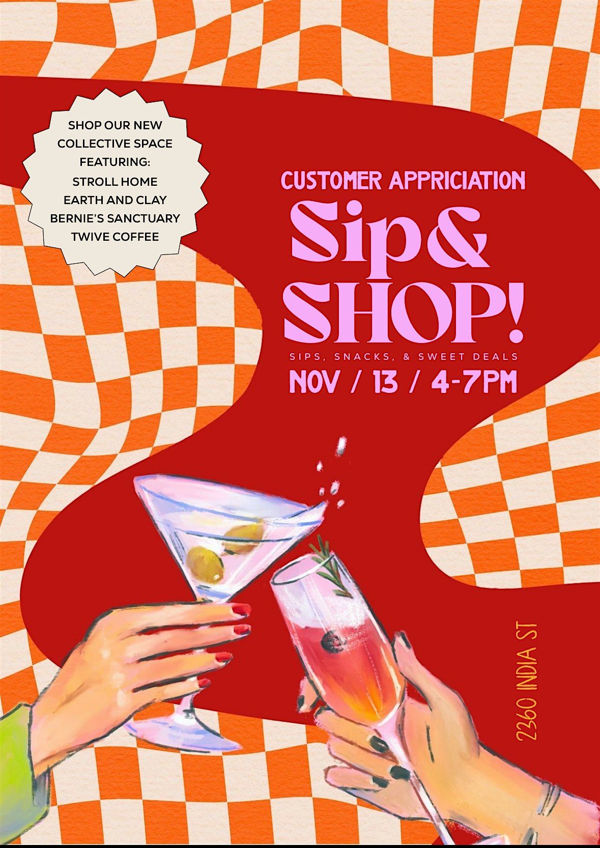 Customer Appreciation Sip & Shop Event at Stroll