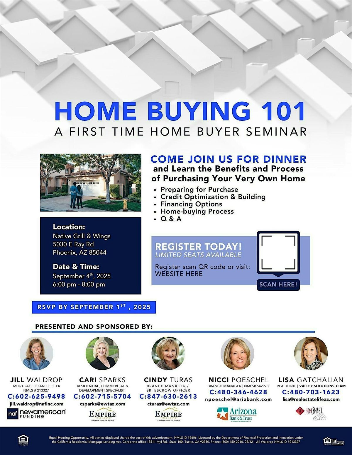 Home Buying 101: A first time home buyers seminar and dinner