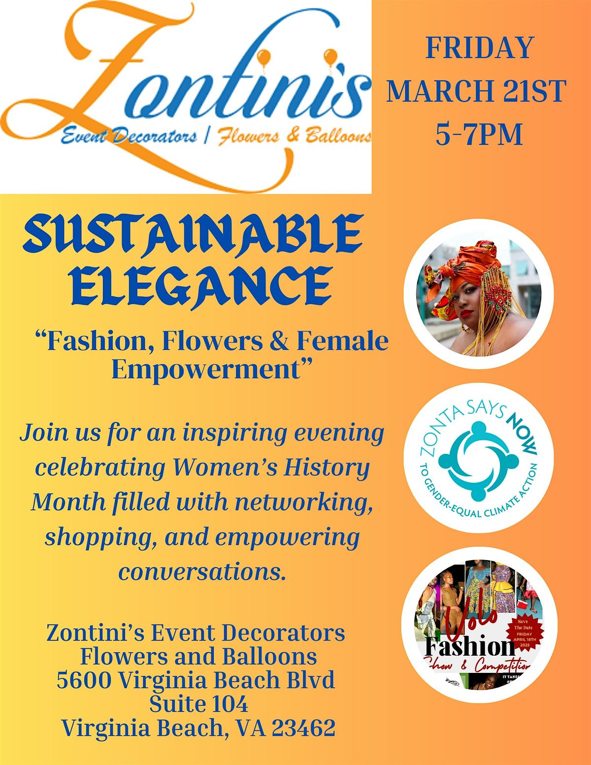 \u201cSustainable Elegance: Fashion, Flowers & Female Empowerment\u201d.