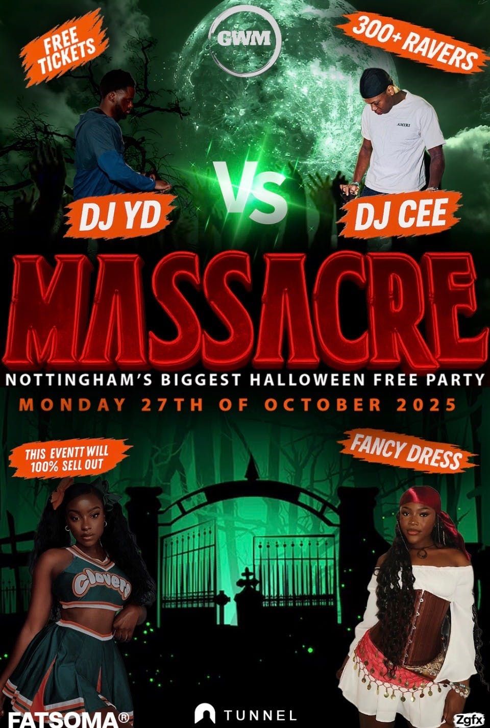 MASSACRE Halloween Free Party | GWM ENT