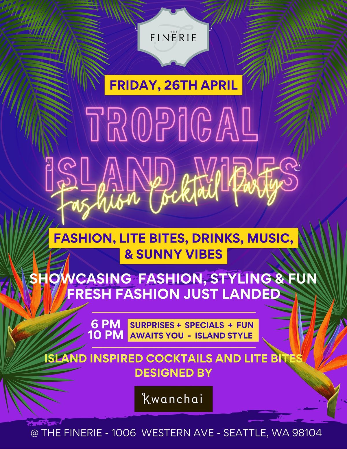 Tropical Island Vibes Fashion Cocktail PARTY