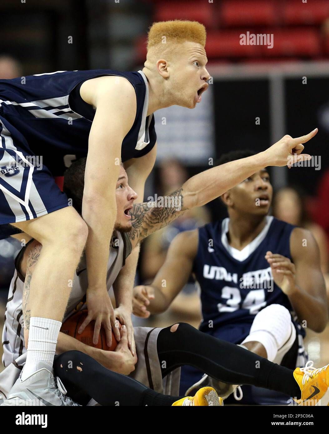 Utah State Aggies at Wyoming Cowboys Mens Basketball