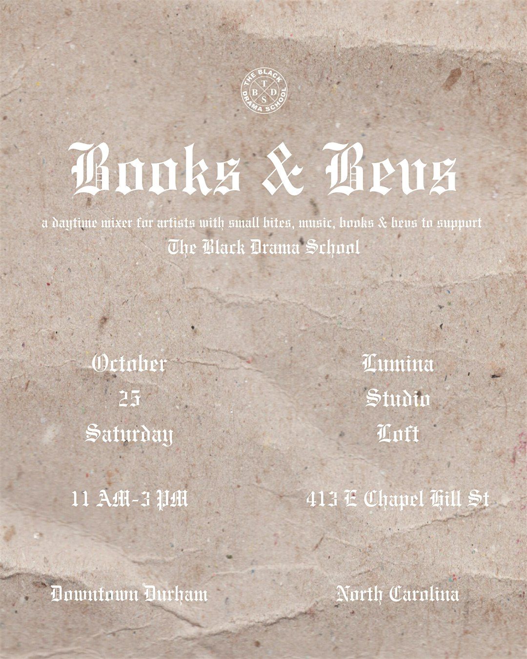 Books & Bevs with The Black Drama School