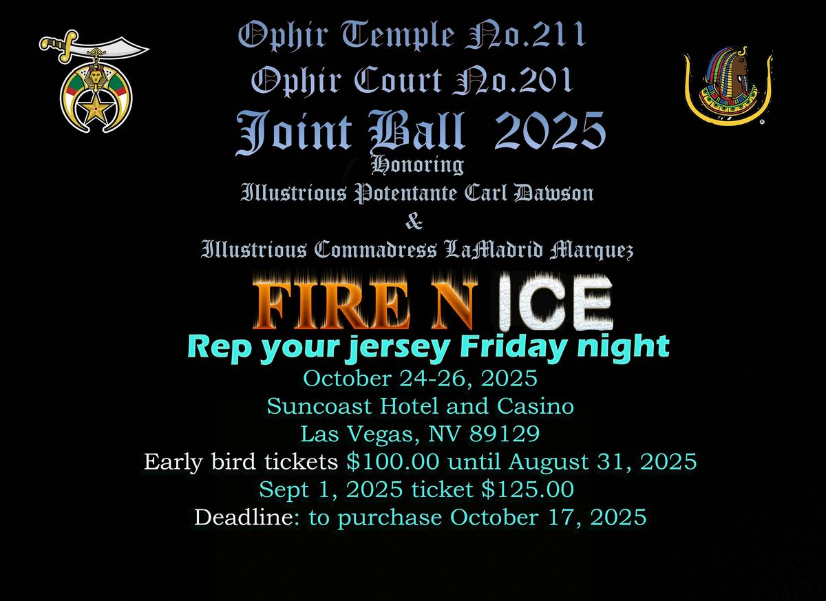 Ophir Temple #211 and Ophir Court #201 Joint Ball