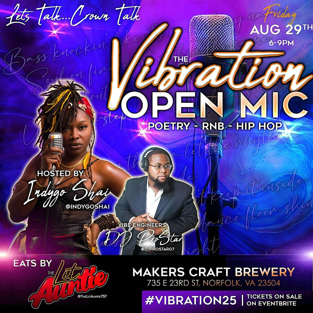 The Vibrations | Poetry Open Mic Night #Vibrations25