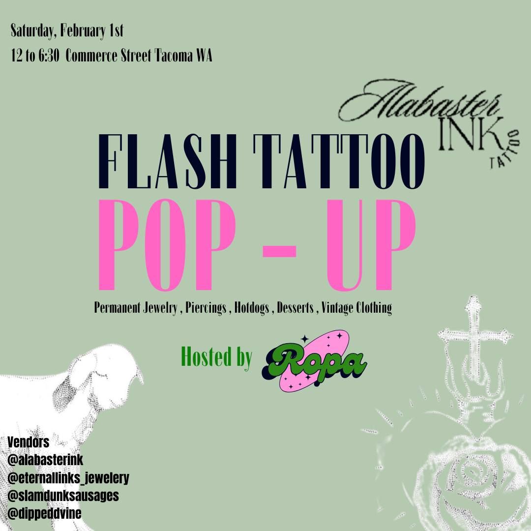 Flash Tattoo Pop-Up with Additional Vendors!  