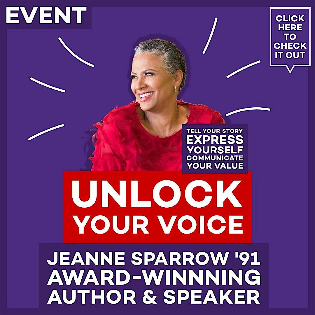 Unlock Your Voice with Jeanne Sparrow '91, Award-Winning Author & Speaker