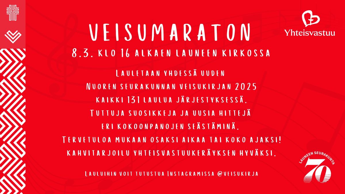 Veisumaraton - Nuoren seurakunnan veisukirja 2025