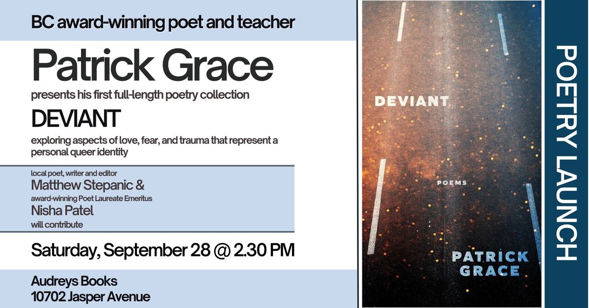 Poetry Book Launch: Patrick Grace