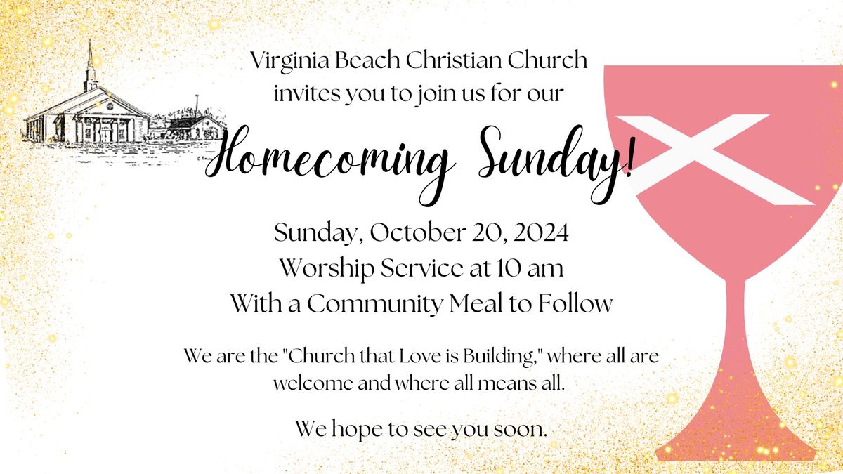 Homecoming Sunday at Virginia Beach Christian Church