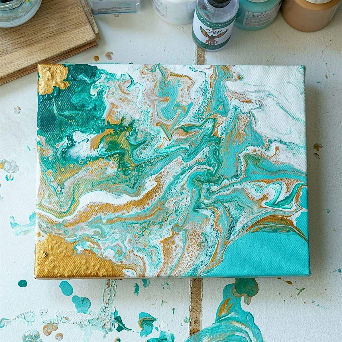 Paint Pouring + Releasing Stress