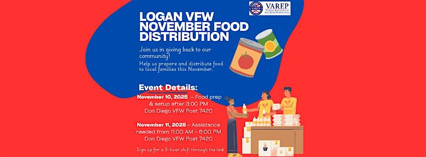 LOGAN VFW NOVEMBER FOOD DISTRIBUTION