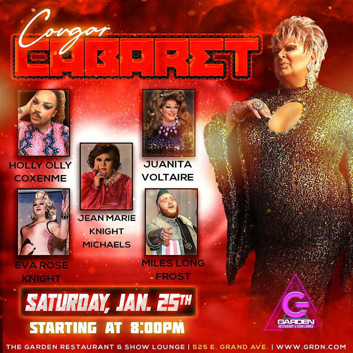 Sat Jan 25 Drag Show - 8pm only Table Reservation