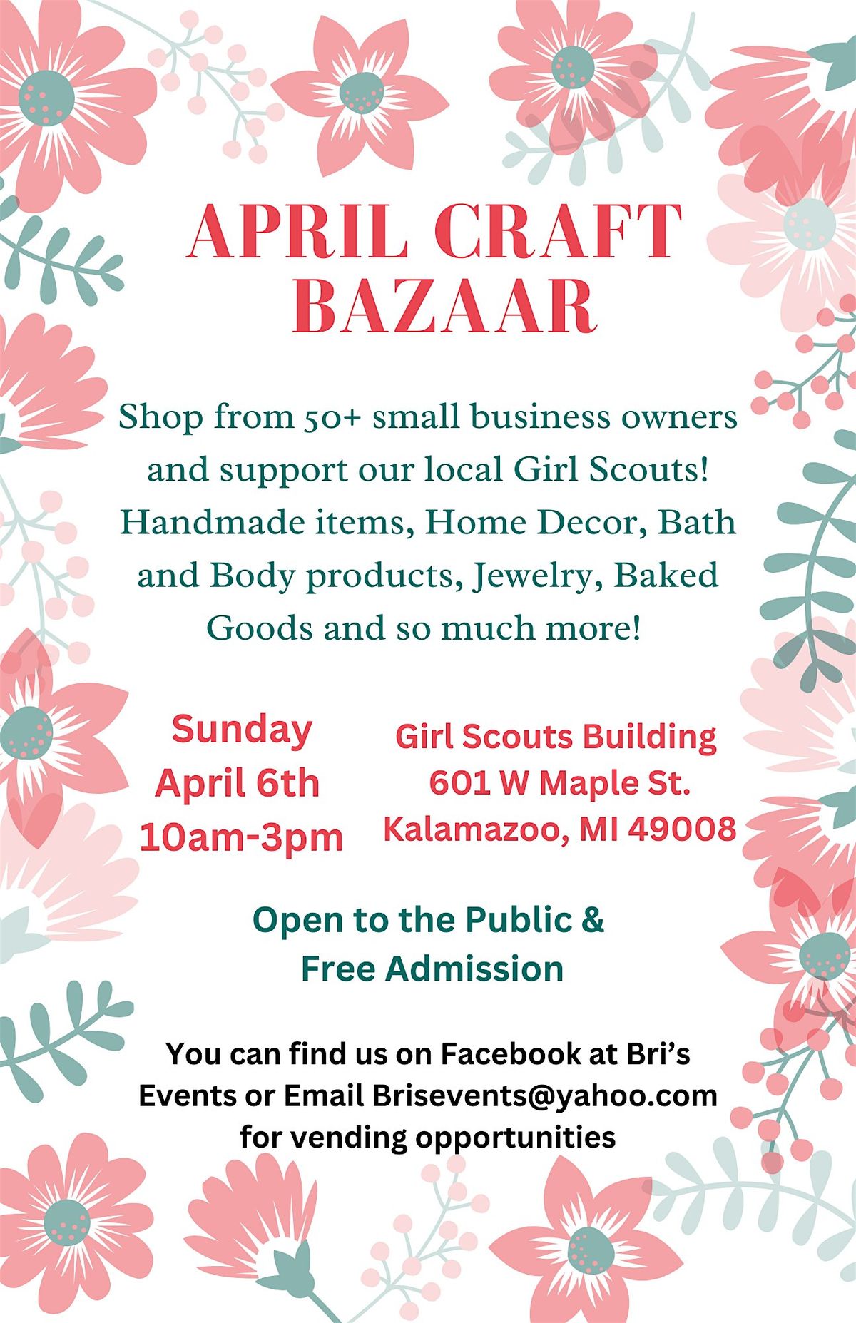 April Craft Bazaar