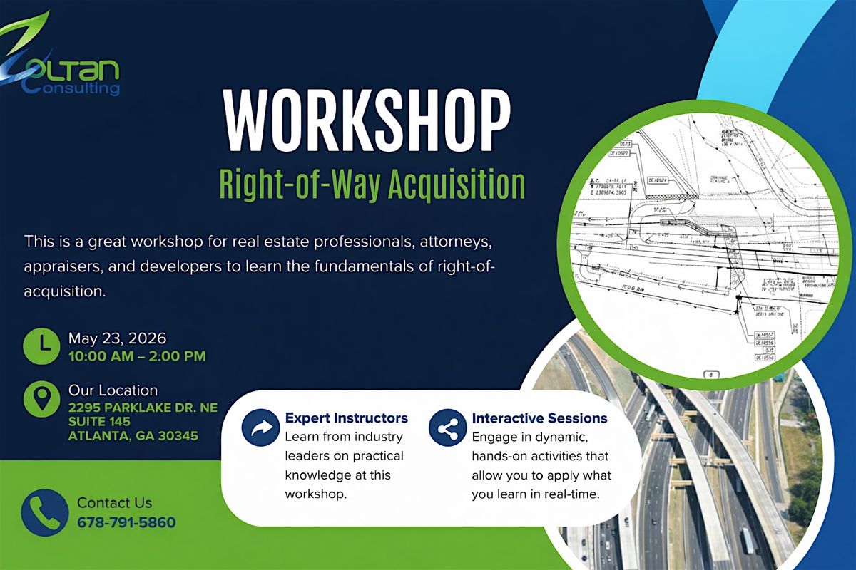 RIGHT-OF-WAY ACQUISITION TRAINING - For Real Estate Agents and Consultants